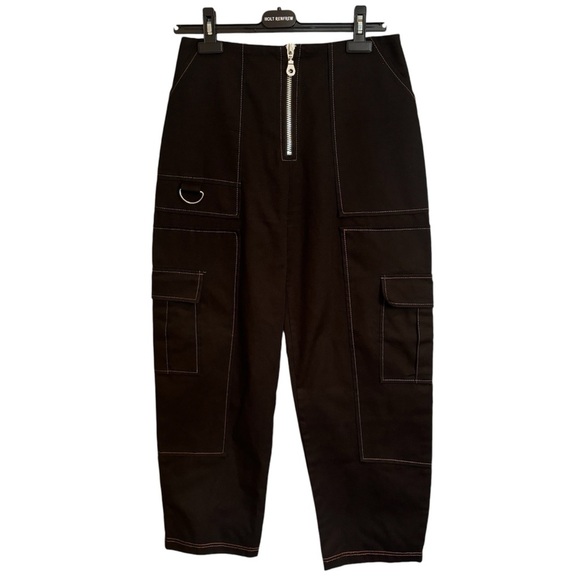 The Ragged Priest Y2K Baggy Cargo Pants Sz S Contrast Stitching Mall Goth Emo - Picture 1 of 16